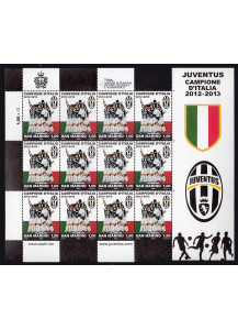 2013 - San Marino Minifoglio Juventus Campione D'Italia 2013 12 Val.